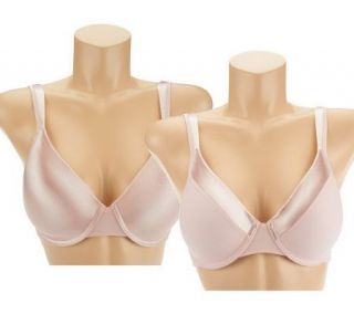 Barely Breezies Set of 2 Black Tie and Casual Modesty Bras —