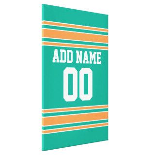 Team Jersey with Custom Name and Number Gallery Wrapped Canvas