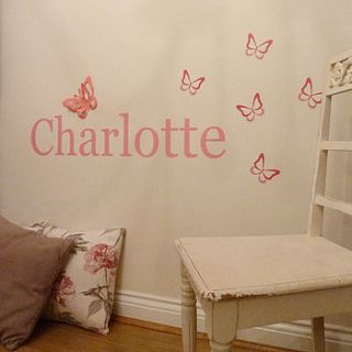 personalised 3d butterfly wall sticker by nutmeg