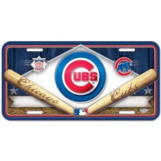 Chicago Cubs Official MLB 12"x6" Metal License Plate by Wincraft Automotive