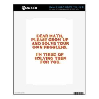 Dear Math NOOK Decal