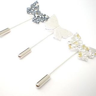 silver butterfly pin by ali bali jewellery