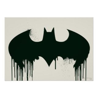 Bat Symbol   Batman Logo Spraypaint Print