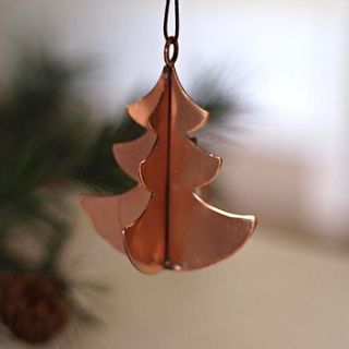 three copper tree decorations by drift living