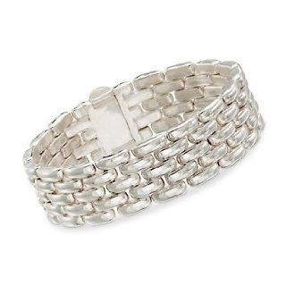 Italian Sterling Silver Link Bracelet. 8.5" Jewelry