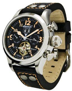 Ingersoll Men's IN4506BKOR Bison Number 18 Automatic Black Dial Watch Watches
