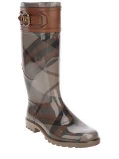 Burberry London Belted Check Rain Boot