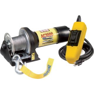 Superwinch 110V AC Utility Winch — 1000-Lb. Capacity, Model# AC1000  AC Powered Winches