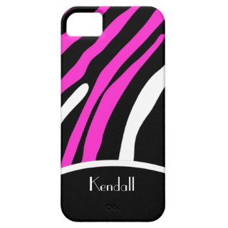 Hot Pink /white Zebra Print iPhone 5 Casemate Case Case For iPhone 5/5S