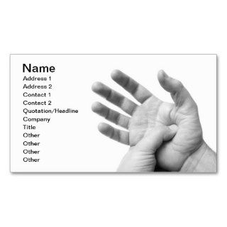 Palm acupressure business card template