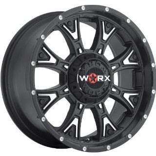 Worx Tyrant 20 Black Wheel / Rim 5x5 & 5x5.5 with a  25mm Offset and a 87 Hub Bore. Partnumber 805 2105SB25 Automotive