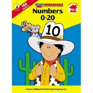 Numbers 0 20, Grades PK   1 (Home Workbooks) (9780887247156) Carson Dellosa Publishing Books