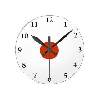 Plain Red and White > Popular Kitchen Wall Clock