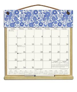 Wooden Refillable Wall Calendar Holder filled with the rest of 2014, 2015 and an order form for 2016 BLUE DELFT 