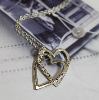 interlinking heart necklace by posh totty designs boutique