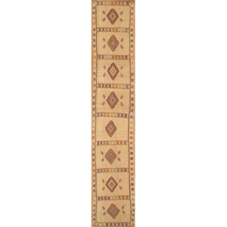 Apadana Kilim Ivory/ Brown Tribal Rug