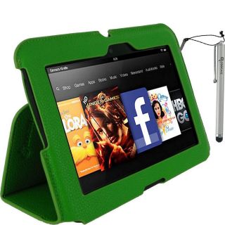 rooCASE Ultra Slim Vegan Leather Case w/ Stylus for  Kindle Fire HD 7