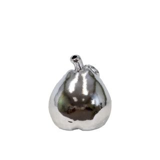 Urban Trends Collection Silver Ceramic Pear Accent Piece Urban Trends Collection Accent Pieces