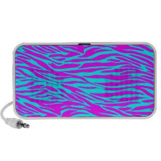 Neon Pink Zebra Print Speaker System