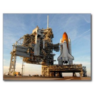 Space Shuttle Atlantis (STS 122)   launch pad Post Card