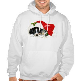 Puppy and Kitten Christmas Apparel Hoody