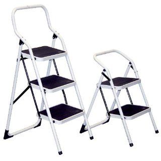 Beacon Fold Up Step Ladder; Number of Steps 3; Step Height 9 1/2", 19, 27 1/2"; Overall Size In Use (DxWxH) 26" x 20" x 48"; Overall Size Folded (DxWxH) 6" x 19" x 53"; Capacity (LBS) 250; Model# BFSL 3 Steplad
