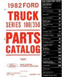 1982 Ford F100 F350 Truck Bronco Econoline Parts Numbers List Guide Interchange Automotive
