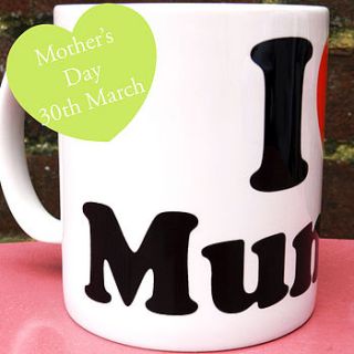 personalised 'i heart…' mug by meenymineymo