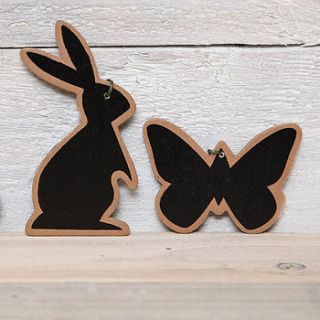 four easter rabbit or butterfly tags by red berry apple