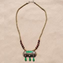 Hand made Green Tawiz Pendant Necklace (Afghanistan) Necklaces