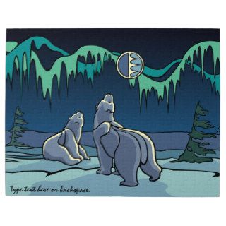 Polar Bear Puzzle Personalized Polar Bear Art Gift