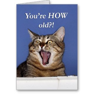 Crazy Eye Cat Birthday Gifts Card