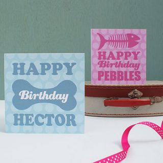 personalised pet birthday card by sparks living