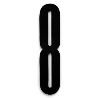 ACRYLICO No. 8   Door / Cupboard Number made of black high gloss finished acrylic glass H3.94 in 47108   Decorative Plaques