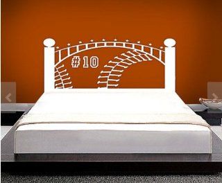 Headboard Wall Decal All Size Wall Decals Personalized Number   Baseball Football Basketball or Soccer Punk Steampunk Sticker Decor Wall Decals Home Wall Stcker Decals Decor Bedroom Vinyl Romoveralble 932 