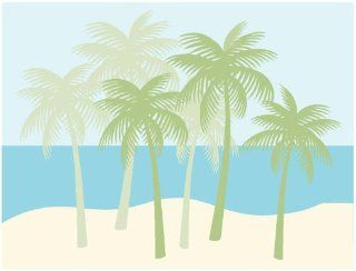 Palm Tree Silhouettes Paint by Number Wall Mural Baby