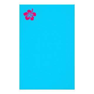 Bright Pink Hibiscus Stationery Paper
