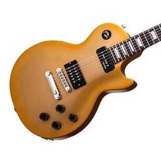 Gibson USA LPFAPO5RC1LP Futura Plain Top 2014 Bullion Gold Vintage Gloss Solid Body Electric Guitar Musical Instruments