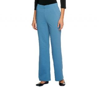Women with Control Ponte di Roma Knit Wide Waist Boot Cut Pants 