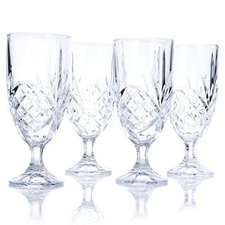 Jeffrey Banks Dublin Footed Iced Tea Glasses   Set of 4