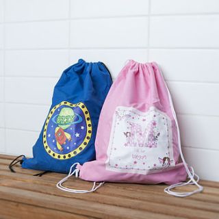 personalised children's pe kit bag by the contemporary home