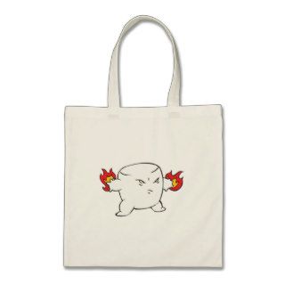 funny evil roasted marshmallow tote bag