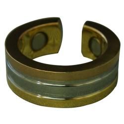 Magnetic Stainless Steel Copper/ Gold/ Silver Ring (Size 6) Magnetic Therapy Specialists Magnetic Jewelry