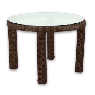 Patio Heaven Signature Dining Table Round with Tempered Glass Top