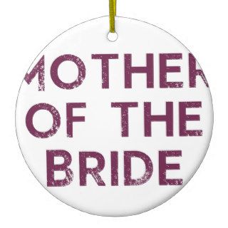 Mother of the Bride Plum Christmas Tree Ornament