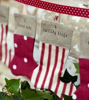 12 days of christmas bunting by 'by alex'