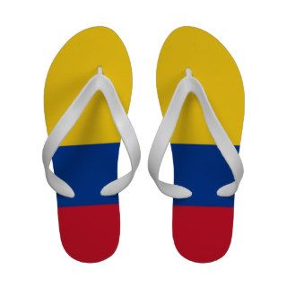 Women s Flip Flops, with Flag of Colombia