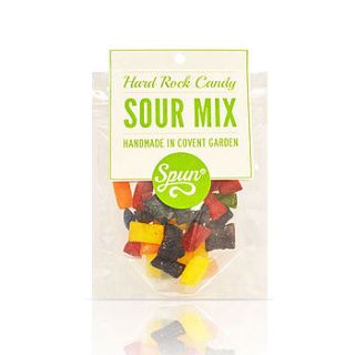 sour mix hard rock candy in a bag by spun candy