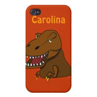 Scary T Rex Tyrannosaurs Rex Dinosaur Custom Name iPhone 4/4S Covers