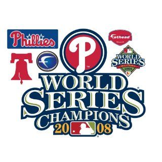 Fathead 2008 World Series Champs Philadelphia Phillies Logo Wall Decal  Sports Fan Wall Banners  Sports & Outdoors